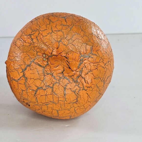 Natalie Silitch Folk Art Pumpkin Rustic Wooden Stem Crackle Canvas Set Of 3 - Picture 7 of 12